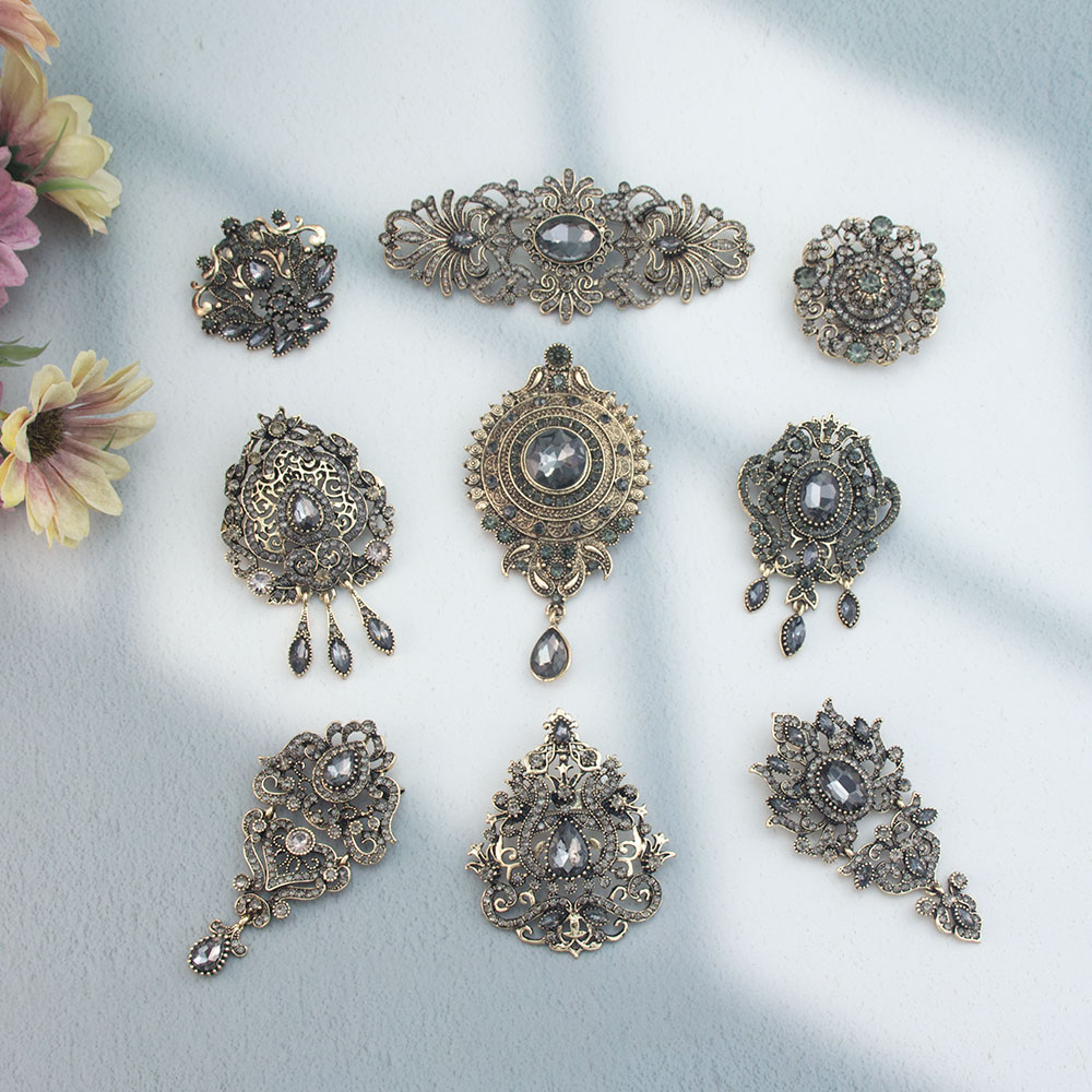 Ethnic Chic Fashion - Şık Vintage Arap Kürtler Broş Gary